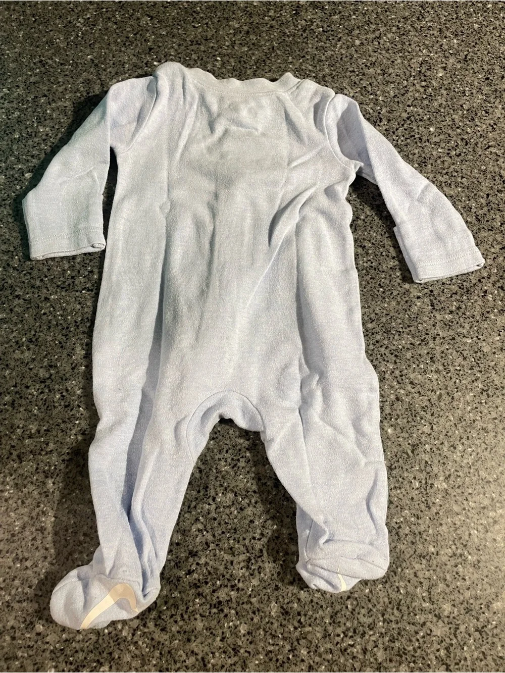 Nike Baby Light Blue Footed One-Piece Zippered Sleeper